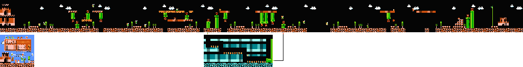 Thumbnail for a map of World C C-1 for the NES game Super Mario Bros.: The Lost Levels.
