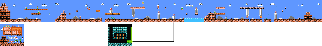 Thumbnail for a map of World D D-1 for the NES game Super Mario Bros.: The Lost Levels.