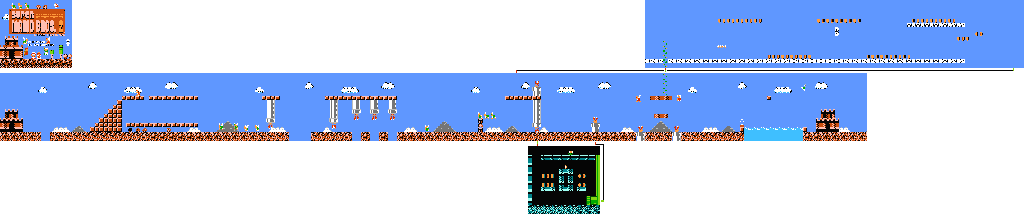 Thumbnail for a map of World D D-2 for the NES game Super Mario Bros.: The Lost Levels.