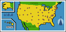 Thumbnail for a map of USA (In-Game Map) for the NES game Super Spike V'Ball.