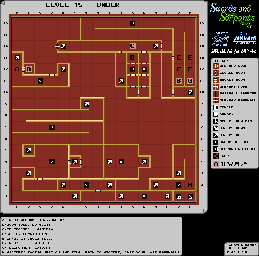 Thumbnail for a map of Level 15 - Under for the NES game Swords And Serpents.