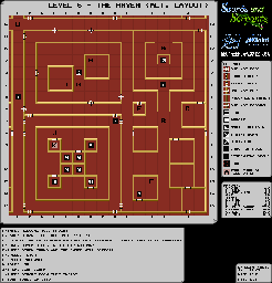 Thumbnail for a map of Level 5 - The Haven (Alternate) for the NES game Swords And Serpents.