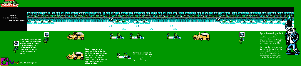 Thumbnail for a map of Scene 3: Let's Melt Snow And Rebuild N.Y. City. Part 1 for the NES game Teenage Mutant Ninja Turtles II: The Arcade Game.