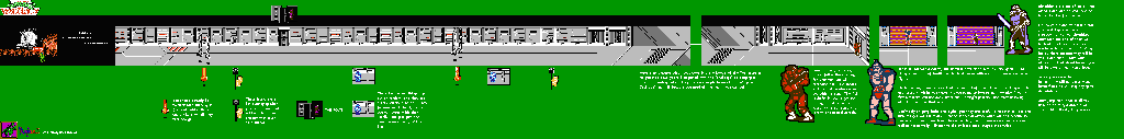 Thumbnail for a map of Scene 7: We Gotta Find The Technodrome!! for the NES game Teenage Mutant Ninja Turtles II: The Arcade Game.