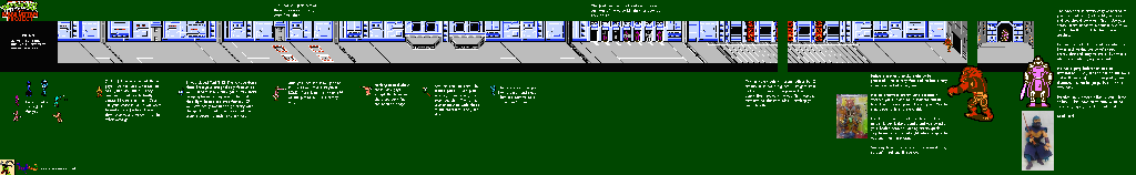 Thumbnail for a map of Scene 6 for the NES game Teenage Mutant Ninja Turtles III: The Manhattan Project.