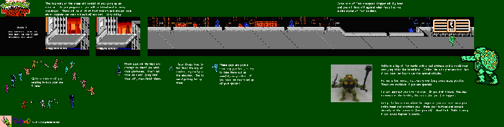 Thumbnail for a map of Scene 7 for the NES game Teenage Mutant Ninja Turtles III: The Manhattan Project.