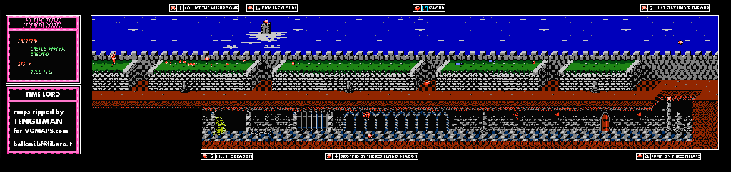 Thumbnail for a map of Stage 2 for the NES game Time Lord.