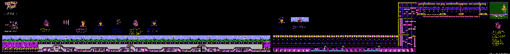 Thumbnail for a map of Act 1 for the NES game Totally Rad.