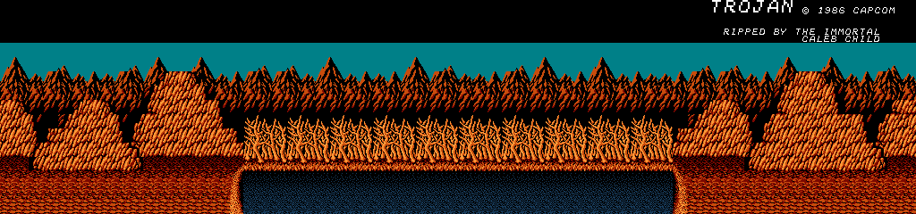 Thumbnail for a map of Stage 2-2 for the NES game Trojan.