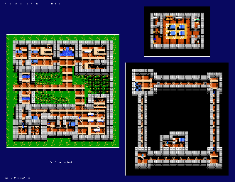 Thumbnail for a map of Jhelom for the NES game Ultima: Quest Of The Avatar.