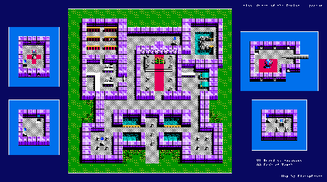Thumbnail for a map of Lycaeum for the NES game Ultima: Quest Of The Avatar.