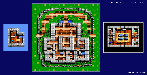 Thumbnail for a map of Vesper for the NES game Ultima: Quest Of The Avatar.
