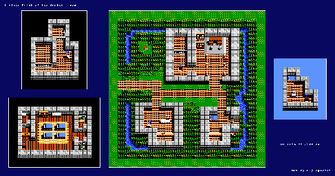Thumbnail for a map of Yew for the NES game Ultima: Quest Of The Avatar.