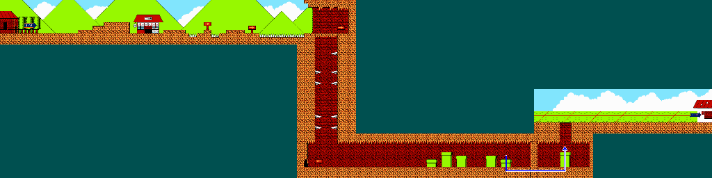 Thumbnail for a map of Stage 1 for the NES game Utsurun Desu.: Kawauso Hawaii e Iku!!!.