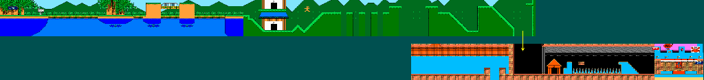 Thumbnail for a map of Stage 8 for the NES game Utsurun Desu.: Kawauso Hawaii e Iku!!!.