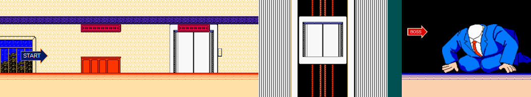 Thumbnail for a map of Stage 9 for the NES game Utsurun Desu.: Kawauso Hawaii e Iku!!!.