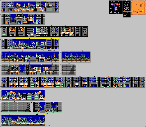 Thumbnail for a map of Level 1: City for the NES game Valis: The Fantastic Solder.