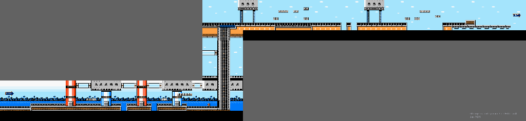 Thumbnail for a map of World 1: Rikkuru's Stage Act 1 for the NES game Wai Wai World 2: SOS!! Paseri Jou.