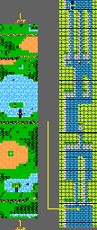Thumbnail for a map of World 3: Donbun Island Act 1 for the NES game Wai Wai World 2: SOS!! Paseri Jou.