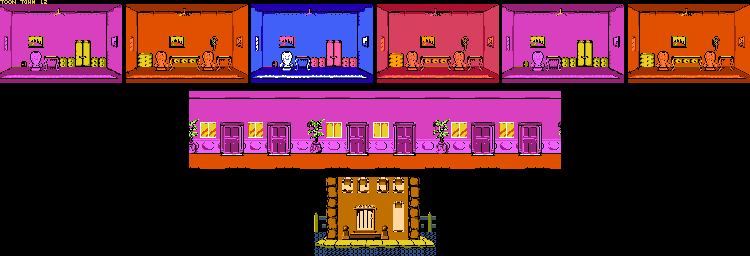 Thumbnail for a map of Toon Town 12 for the NES game Who Framed Roger Rabbit.