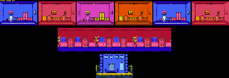 Thumbnail for a map of Toon Town 24 for the NES game Who Framed Roger Rabbit.