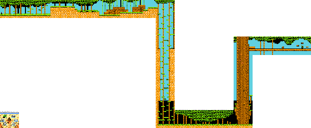 Thumbnail for a map of Sacred Woods for the NES game Whomp 'Em.