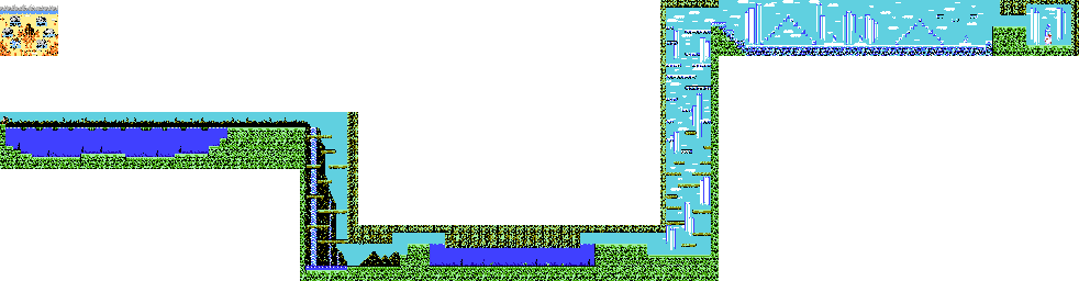 Thumbnail for a map of Water Test for the NES game Whomp 'Em.