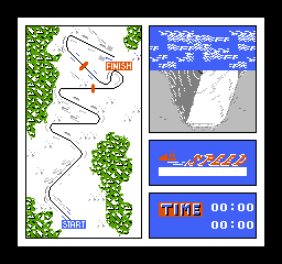 Thumbnail for a map of The Bobsled for the NES game Winter Games.