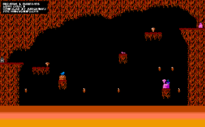 Thumbnail for a map of Lava Cave 1 for the NES game Wizards & Warriors.