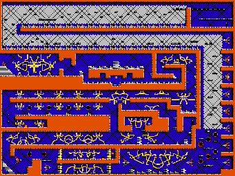Thumbnail for a map of Level 07: Into The Fortress for the NES game Wolverine.