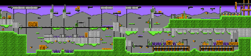 Thumbnail for a map of Level 08: Defeat Magneto for the NES game Wolverine.