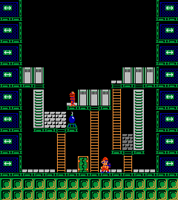 Thumbnail for a map of Phase 001 for the NES game Wrecking Crew.