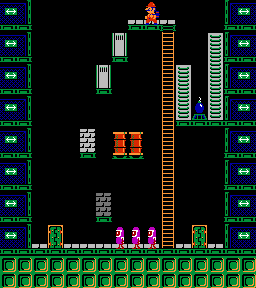 Thumbnail for a map of Phase 002 for the NES game Wrecking Crew.