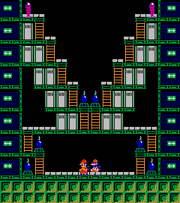 Thumbnail for a map of Phase 016 for the NES game Wrecking Crew.