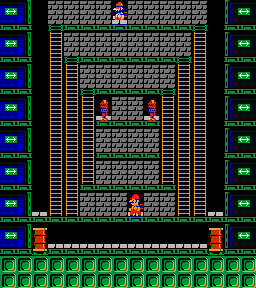 Thumbnail for a map of Phase 019 for the NES game Wrecking Crew.