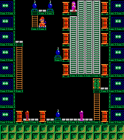 Thumbnail for a map of Phase 021 for the NES game Wrecking Crew.
