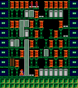 Thumbnail for a map of Phase 045 for the NES game Wrecking Crew.