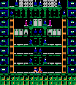 Thumbnail for a map of Phase 063 for the NES game Wrecking Crew.