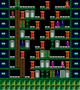 Thumbnail for a map of Phase 081 for the NES game Wrecking Crew.