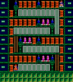 Thumbnail for a map of Phase 085 for the NES game Wrecking Crew.