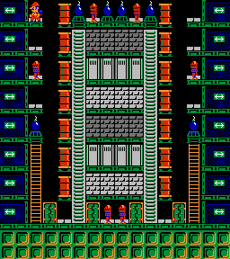 Thumbnail for a map of Phase 086 for the NES game Wrecking Crew.