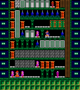 Thumbnail for a map of Phase 091 for the NES game Wrecking Crew.