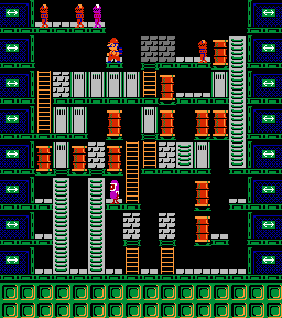 Thumbnail for a map of Phase 092 for the NES game Wrecking Crew.