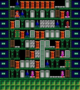 Thumbnail for a map of Phase 096 for the NES game Wrecking Crew.
