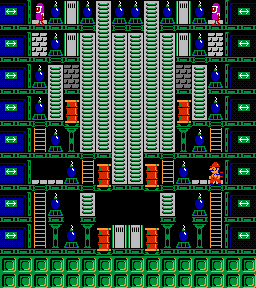 Thumbnail for a map of Phase 097 for the NES game Wrecking Crew.