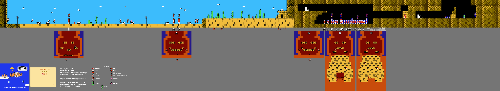 Thumbnail for a map of Chapter 6 Area 1 for the NES game Yume Koujou Doki Doki Panic.