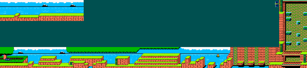 Thumbnail for a map of Stage 1 for the NES game Yume Penguin Monogatari.