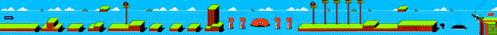 Thumbnail for a map of Stage 5 for the NES game Yume Penguin Monogatari.