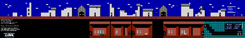 Thumbnail for a map of Kasuto (Deserted) for the NES game Zelda II: The Adventure Of Link.