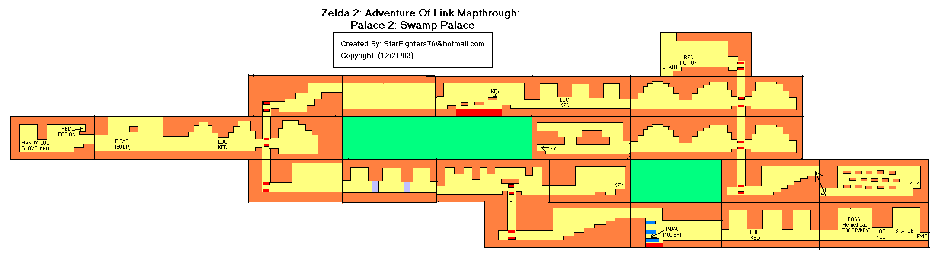 Thumbnail for a map of Midoro Palace (Original) for the NES game Zelda II: The Adventure Of Link.